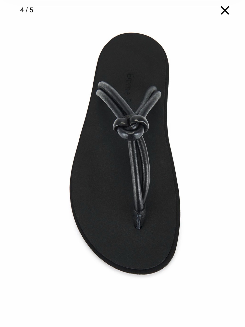 Emme Parson Black Knot-Detail Women's Slide Sandals